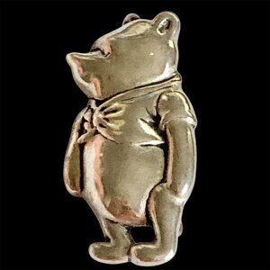 Vintage Disney Sterling Silver Winnie the Pooh Pin Brooch Van Dell 925 Pot Belly